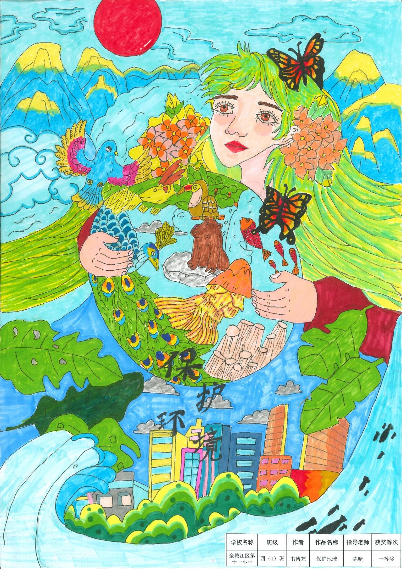 “环境保护 我有'画'说”世界环境日儿童画5张